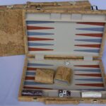 Backgammon, deluxe Brown world map, 18"