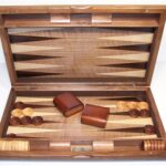 Dal Rossi Italy Walnut Burl Backgammon 19"