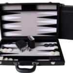 Dal Rossi Italy Black Backgammon 15" PU Leather
