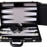 Dal Rossi Italy Black Backgammon 18" PU Leather