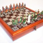 Hand Paint Chess Set - "Robin Hood" Theme with 75mm pieces, 45cm Chess Set Board + Storage Box