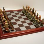 Hand Paint - Crusaders Chess pieces 75mm pieces, Board Not Include