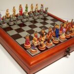 Hand Paint Chess Set - Zodiac (StarSigns)" Theme with 75mm pieces, 45cm Chess Set Board + Storage Box