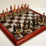 Hand Paint Chess Set - "Battle of Waterloo" Theme with 75mm pieces, 45cm With Board