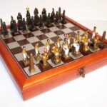 Hand Paint Chess Set - EgyptianTheme with 75mm pieces, 45cm Chess Set Board + Storage Box