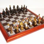 Hand Paint Chess Set - Egyptian Theme with 75mm pieces, CHESS PIECES ONLY Board NOT INCLUDED