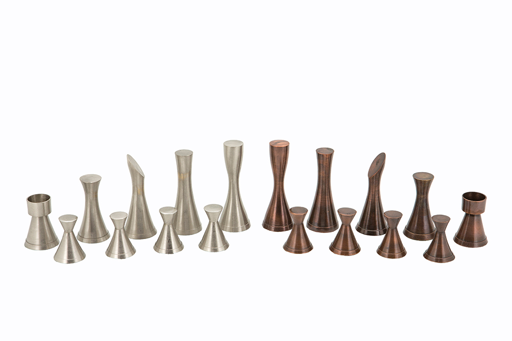Dal Rossi Italy, Contemporary Metal Chessmen ONLY