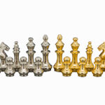Dal Rossi Italy, Staunton Silver and GOLD Chessmen 100mm Chessmen ONLY