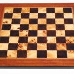 Dal Rossi Italy Walnut Shiny Finish Chess Board 40cm