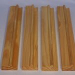 Mahjong, wood racks, set of 4