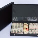 Mahjong, black vinyl case, with sticks 32cm