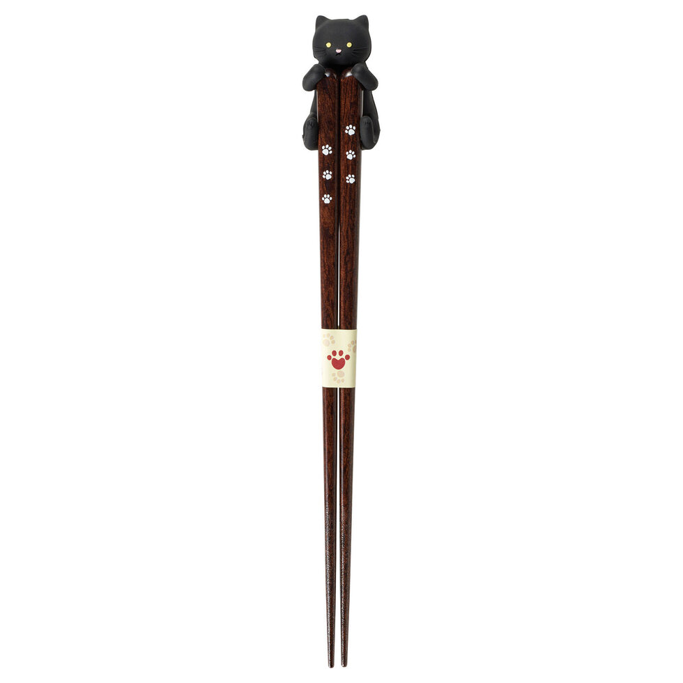 BLACK CAT - chopstick with cat holder