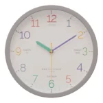 LEARN The Time Grey 30cm Silent Wall Clock