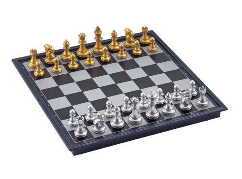 Magnetic Games - Chess Set Gold and Silver 13"