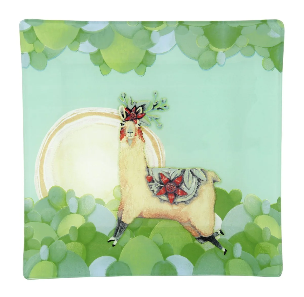 Wise Critters Plate - Llama