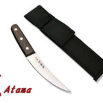 Kanetsune KB-239 Atama - 150mm Carbon Steel Knife (Rosewood Handle with Nylon Sheath)